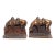 Pair of Cast Iron Riderless Iron Horse Bookends Copper Patina Circa 1930 For Sale