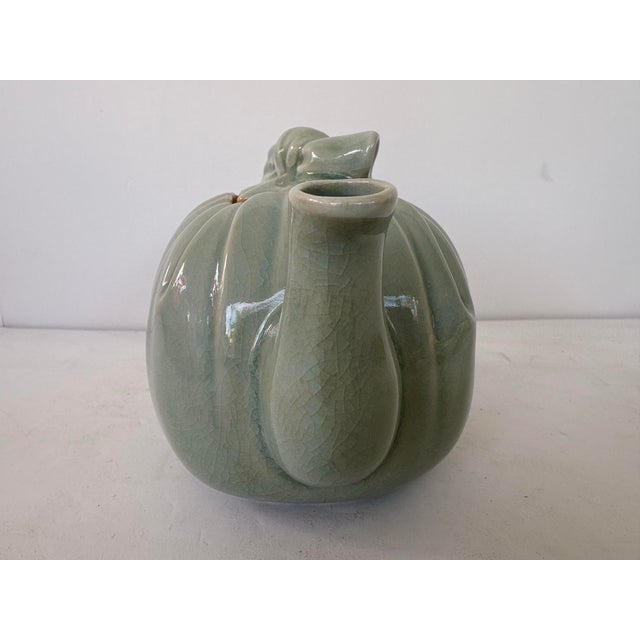 Takashi Matsutani Vintage Takahashi San Francisco Celadon Green Crackle Glaze Teapot, Japan For Sale - Image 4 of 9