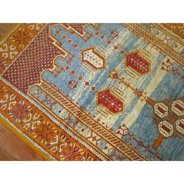 Vintage Sky Blue Moroccan Rug For Sale - Image 10 of 18