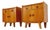 Mid-Century German Ash and Teak Nightstands from WK Möbel, 1960s, Set of 2 For Sale