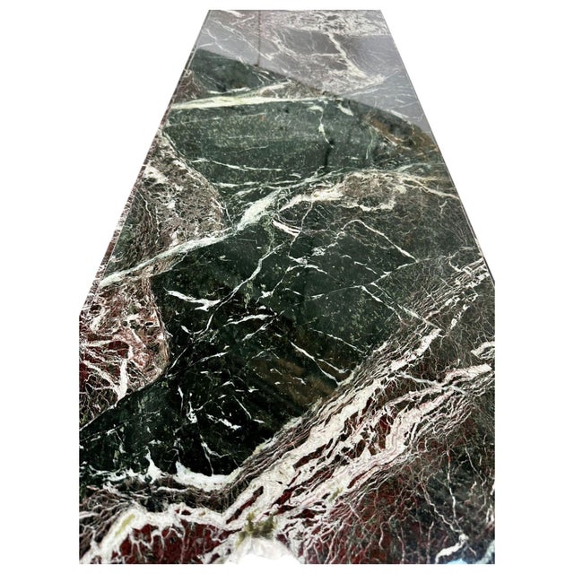 Stone Multi Colored Marble Console Table, Italy 1970 For Sale - Image 7 of 10