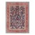 Large Persian Bidjar Rug With Navy Field and Red Border Floral Design For Sale