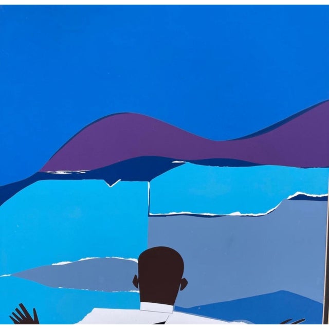 Abstract Romare Bearden, 1911-1988, “Martin Luther King, Jr. Mountain Top” Lithograph For Sale - Image 3 of 9
