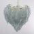Gold Suspension Chandelier with Murano Glass Leaves, Italy, 1990s For Sale - Image 8 of 12