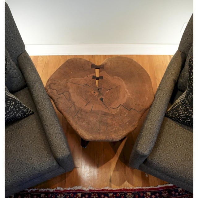 Contemporary Heart Table No. 2 – Artisan Black Walnut Coffee Table With Live Edge For Sale - Image 3 of 10