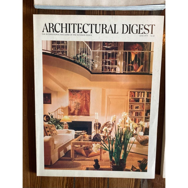 1970s Lot of 4 Vintage Architectural Digest Magazines From 1976-1979. For Sale - Image 5 of 6