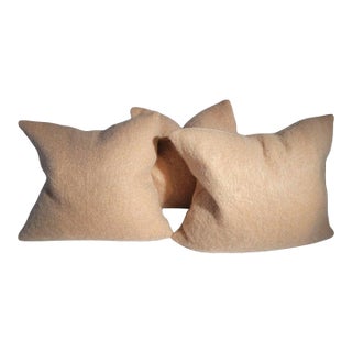 Collection of Vintage Lambs Wool Pillows -3 For Sale
