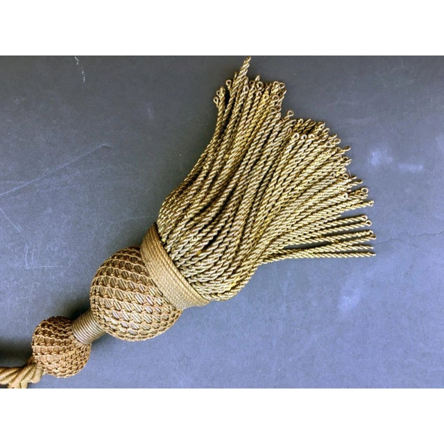 Baroque Antique French Museal Metallic Gold Bullion Baroque Tassel For Sale - Image 3 of 9