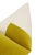 22" Chartreuse Mohair Panel + Linen Pillows - a Pair For Sale - Image 4 of 6