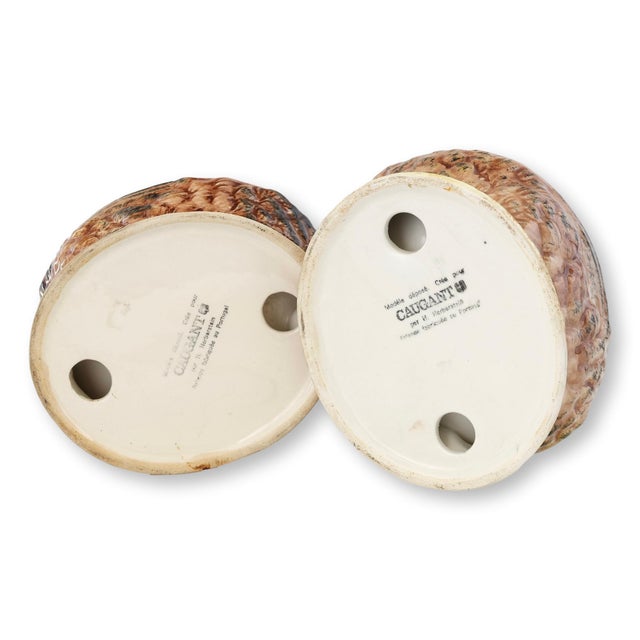 Ceramic Midcentury French Majolica Hen Pâté Dishes For Sale - Image 7 of 9