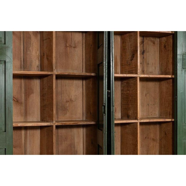 Large English Pine Painted Housekeepers Cabinet, 1880 For Sale - Image 11 of 17