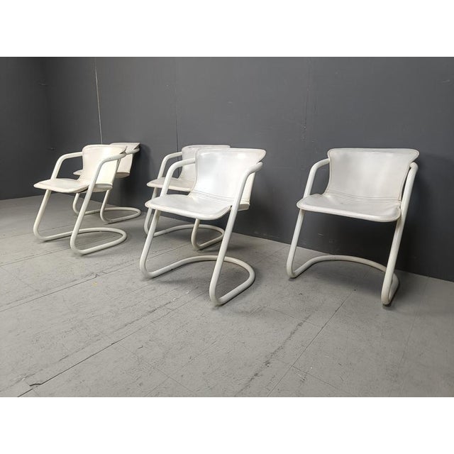 Metal Vintage Dining Chairs attributed to Metaform, 1970s, Set of 5 For Sale - Image 7 of 15
