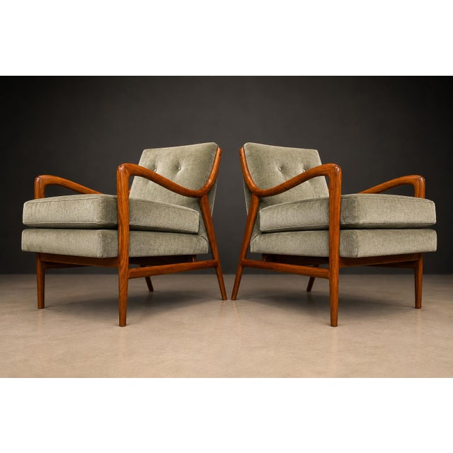 Pair of Sculptural Armchairs by Giuseppe Scapinelli in Caviúna Wood & Mohair, Brazil, 1950s For Sale - Image 12 of 18