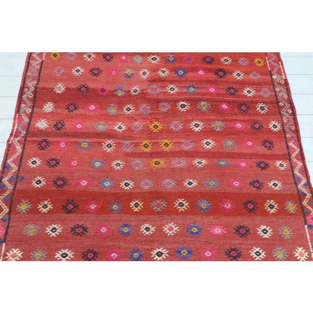 Vintage Turkish Sardes Nomads Kilim Rug For Sale - Image 6 of 13