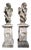 Italian Artist, Cherub Sculptures on Pedestals, 19th Century, Terracotta, Set of 2 For Sale