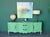 Mid-Century Modern Late 20th French Style Green Lacquered Console Cabinet For Sale - Image 3 of 15