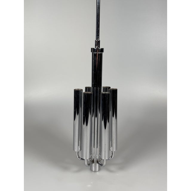 Chrome Plated Chandelier, 1970s For Sale - Image 12 of 18