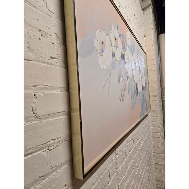 Mid-Century Modern 1980s Vanguard Studios Floral Original Signed Painting Lee Reynolds For Sale - Image 3 of 12