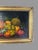 American Primitive Antique Country Gilt Framed Still Life Oil Painting Canvas W Pineapple For Sale - Image 3 of 12