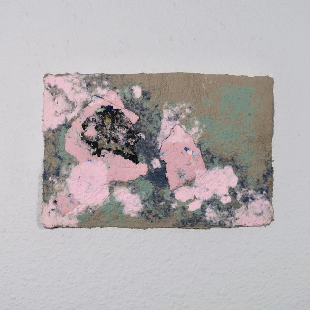 Artist: Casey R. Klein Medium: Handmade paper pulp, pigment, mixed fiber inclusions Type: Original mixed media artwork...