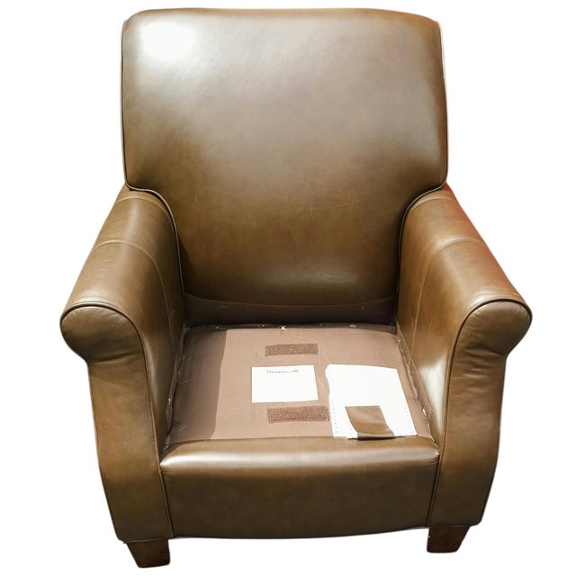 Modern Some Pieces of Furniture Fill a Room. A Thomasville Leather Club Chair Defines It. For Sale - Image 3 of 7