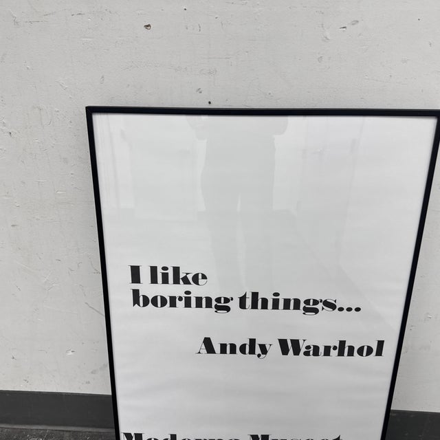 Andy Warhol “I Like Boring Things” Exhibition Poster Print, Framed For Sale - Image 4 of 12