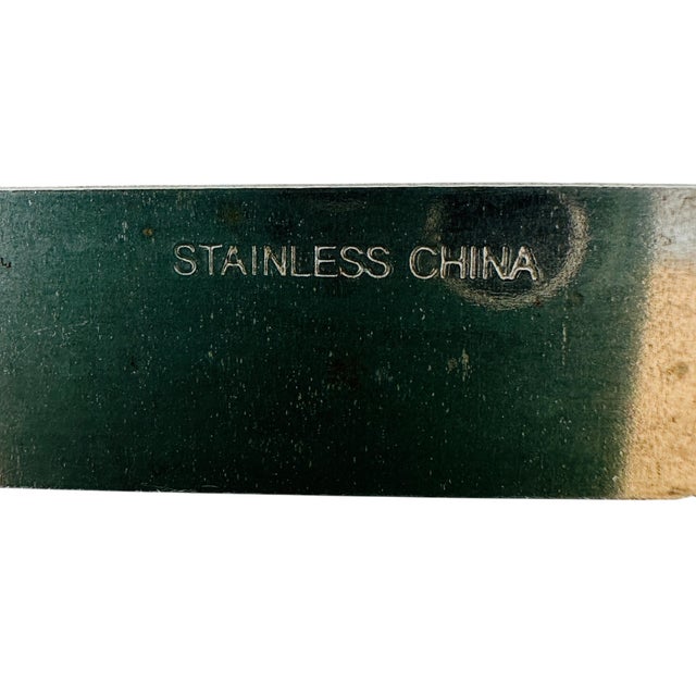 Vintage Cambridge "Dazzle" 44-Piece Flatware Set | Mid Century Modern Green Textured Plastic Handles | Stainless Steel Cutlery MCM For Sale - Image 12 of 13