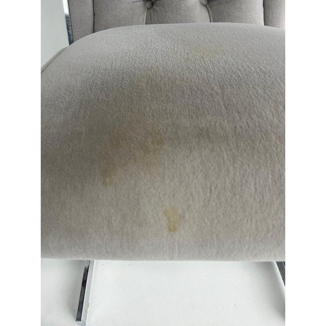 Late 20th Century Attributed to Milo Baughman Howell Burd Chrome Tufted Velvet Chairs, a Pair For Sale - Image 14 of 15