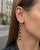 Modern Garnet Huggie Drop Earrings, Silver, Gold, Pair For Sale - Image 3 of 7