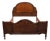 Vintage Antique Solid Walnut French Provincial Full Size Bed 106 For Sale