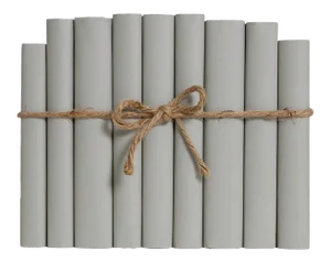 Decorative Books - Smoke Paper Wrapped Book Bundle - 1 Foot of Grey Books