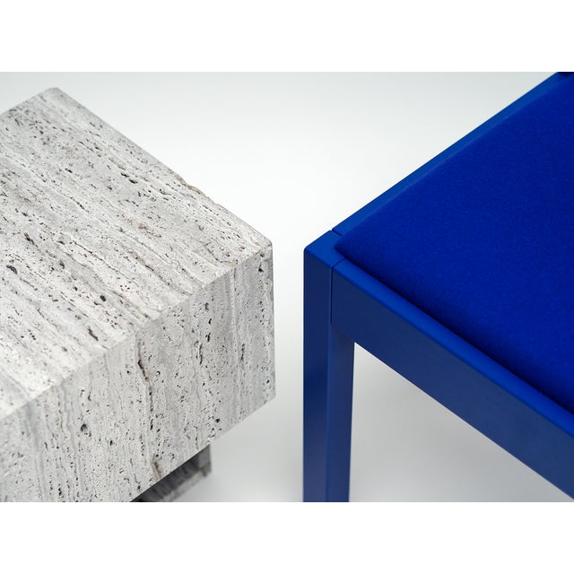 Titanium Arch 01.2 C Side Table in Travertine by Sam Goyvaerts for barh.design For Sale - Image 4 of 13