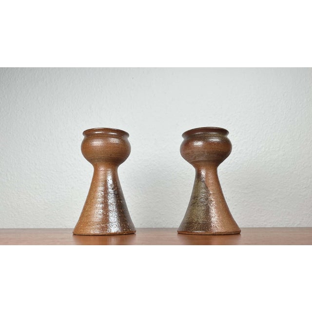 Mid-Century Modern Danish Studio Pottery Candleholder from Gunni Nordström, 1960s, Set of 2 For Sale - Image 4 of 18