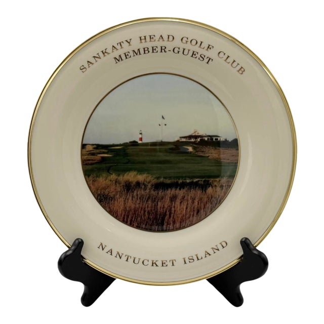 Vintage Sankaty Head Golf Club Nantucket Island Member Guest Plate For Sale