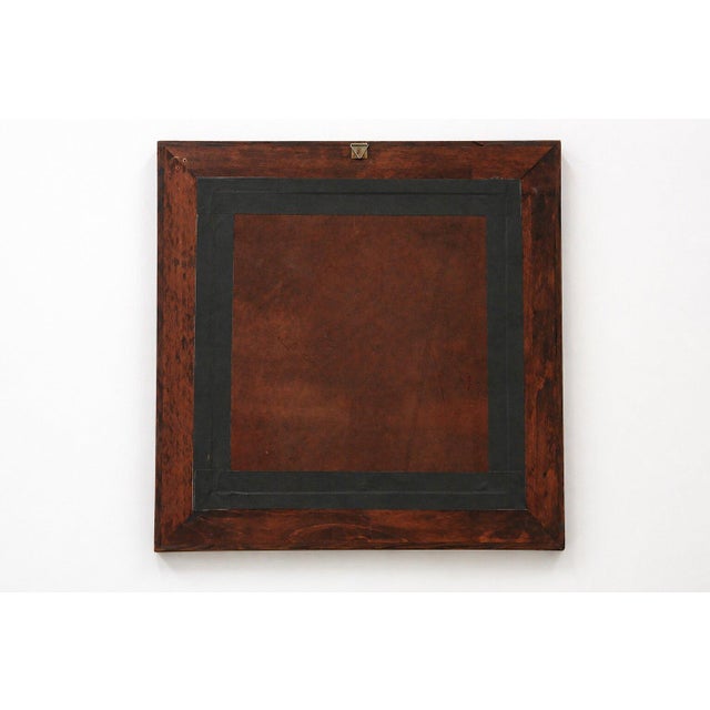 Geometric Brown Wood Marquetry Mirror by Pio Zanotti, Italy, 20th Century For Sale - Image 11 of 14