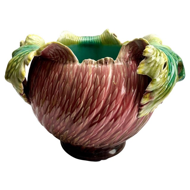 Ceramic Art Nouveau Handmade Imperial Royal Planter, 1920 For Sale - Image 7 of 7