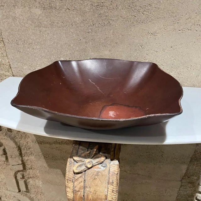 Arte Cuoio Saddle Leather Bowl Acqua by Enrico Tonucci Italy For Sale In San Diego - Image 6 of 9