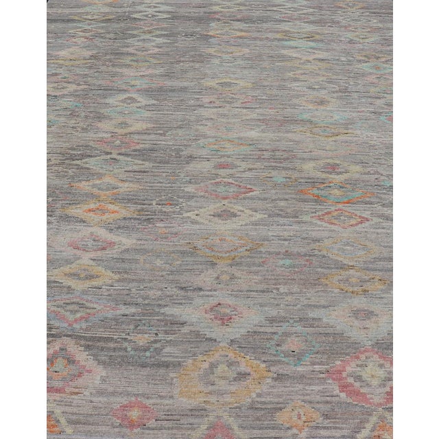 Casual Modern Afghan Tribal Rug by Keivan Woven Arts, 10'1 X 13'10 For Sale In Atlanta - Image 6 of 8