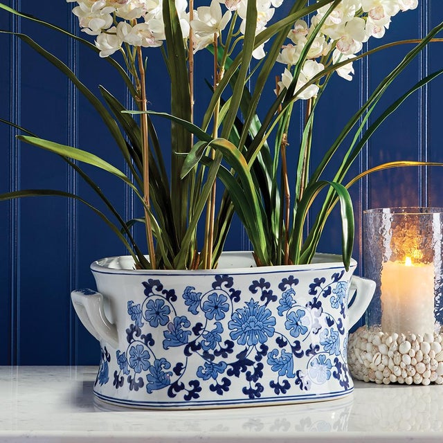 Traditional patterns in blue andWhite add an upscale touch. Dutch in design with a coastal appeal. Just one of the unique...