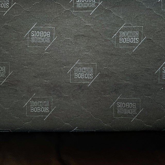Black 1970s Roche Bobois Black Draping Leather Sofa For Sale - Image 8 of 10