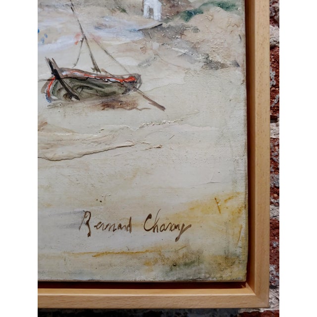 Bernard Charoy -Portrait of a Young Girl at a Beach in South of France -Oil Painting For Sale In Los Angeles - Image 6 of 9