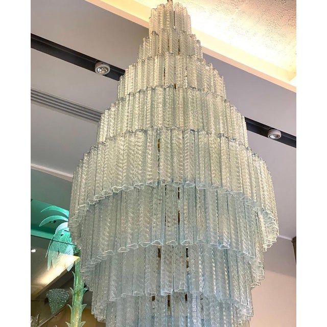 Italian Monumental Murano Glass Tronchi Chandelier, 1990s For Sale - Image 9 of 10