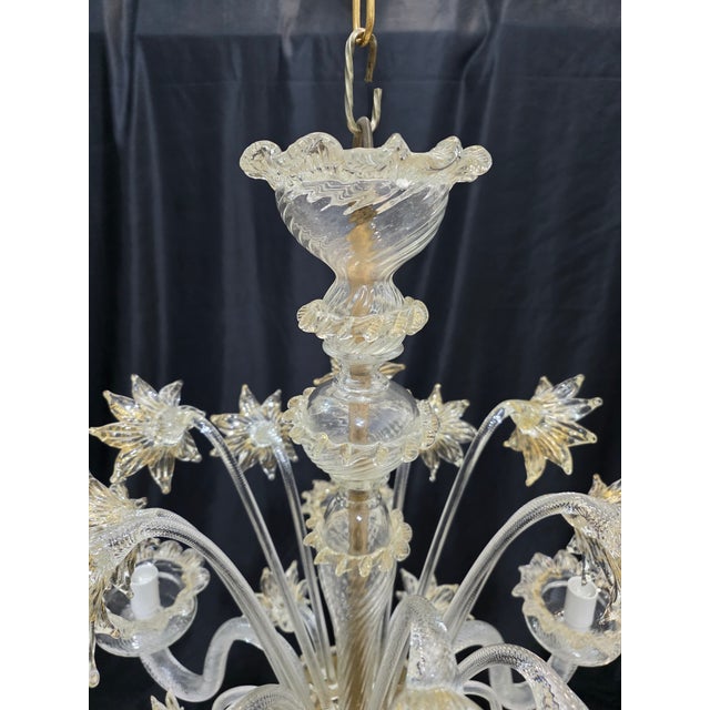 Murano Glass Floral Chandelier, 1980s For Sale - Image 13 of 15
