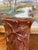 Vintage Red Wing Pottery Brown Glazed Floral Relief Vase For Sale - Image 9 of 10