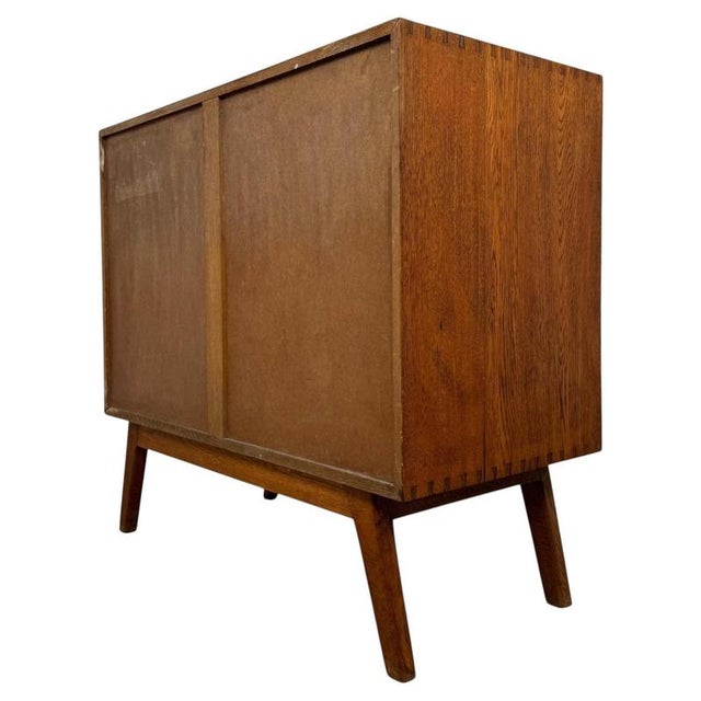 Wood Vintage 20th Century English Golden Oak Chest of Drawers For Sale - Image 7 of 12
