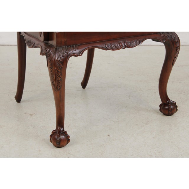 Set of 6 Maitland Smith Chippendale Mahogany Dining Room Chairs For Sale - Image 16 of 18