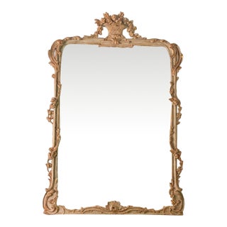 Exceptional Carvers Guild "Panier De Fleur" Mirror Vintage Versailles Finish -18th Century/ Louis XIV Style For Sale