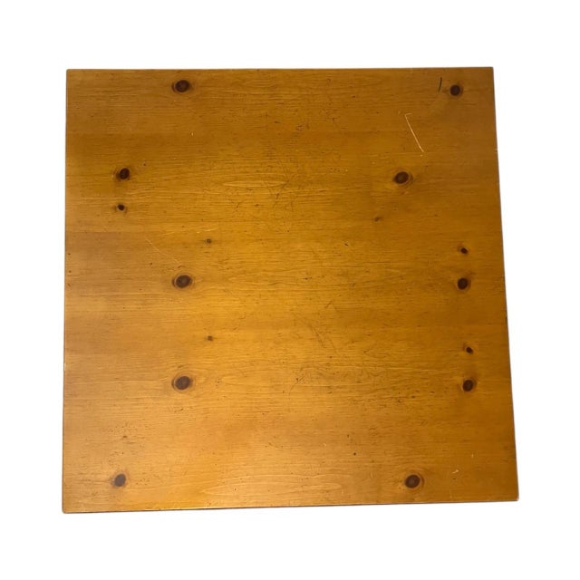 Farmhouse Vintage 1991 Solid Pine Farmhouse Coffee Table For Sale - Image 3 of 9