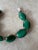 Sterling Silver and Malachite Inlay Bracelet For Sale - Image 4 of 5