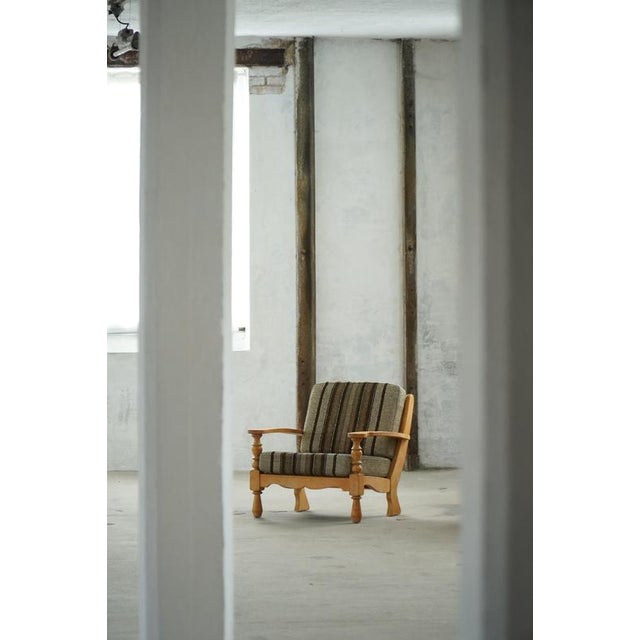 Brown Mid-Century Modern Danish Oak Lounge Chairs by Henning Kjærnulf, 1950s, Set of 2 For Sale - Image 8 of 18